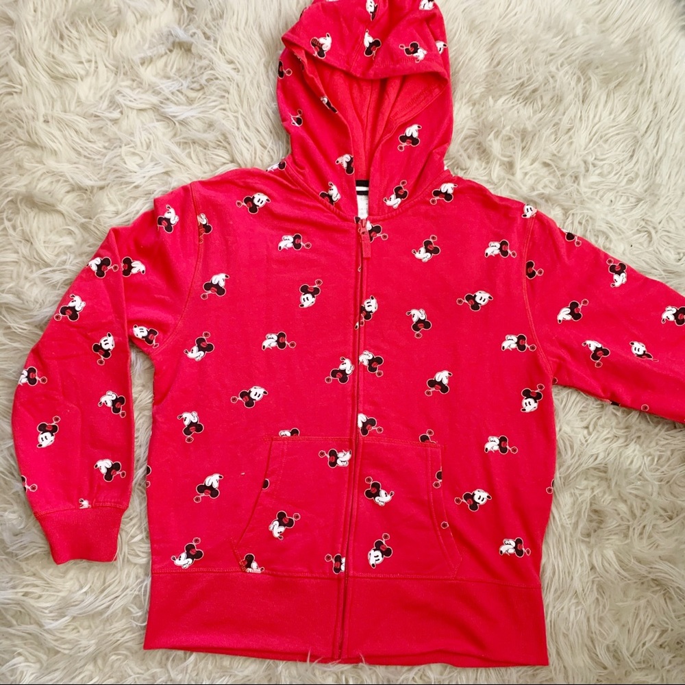 Disney | Minnie Mouse Print Red Sweater